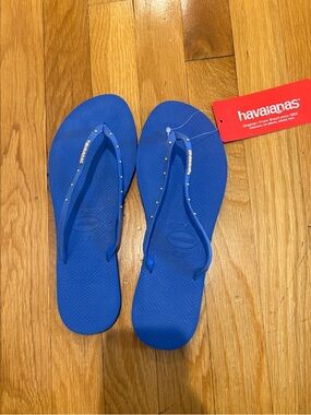 Havaianas Blue Slim Flip Flops